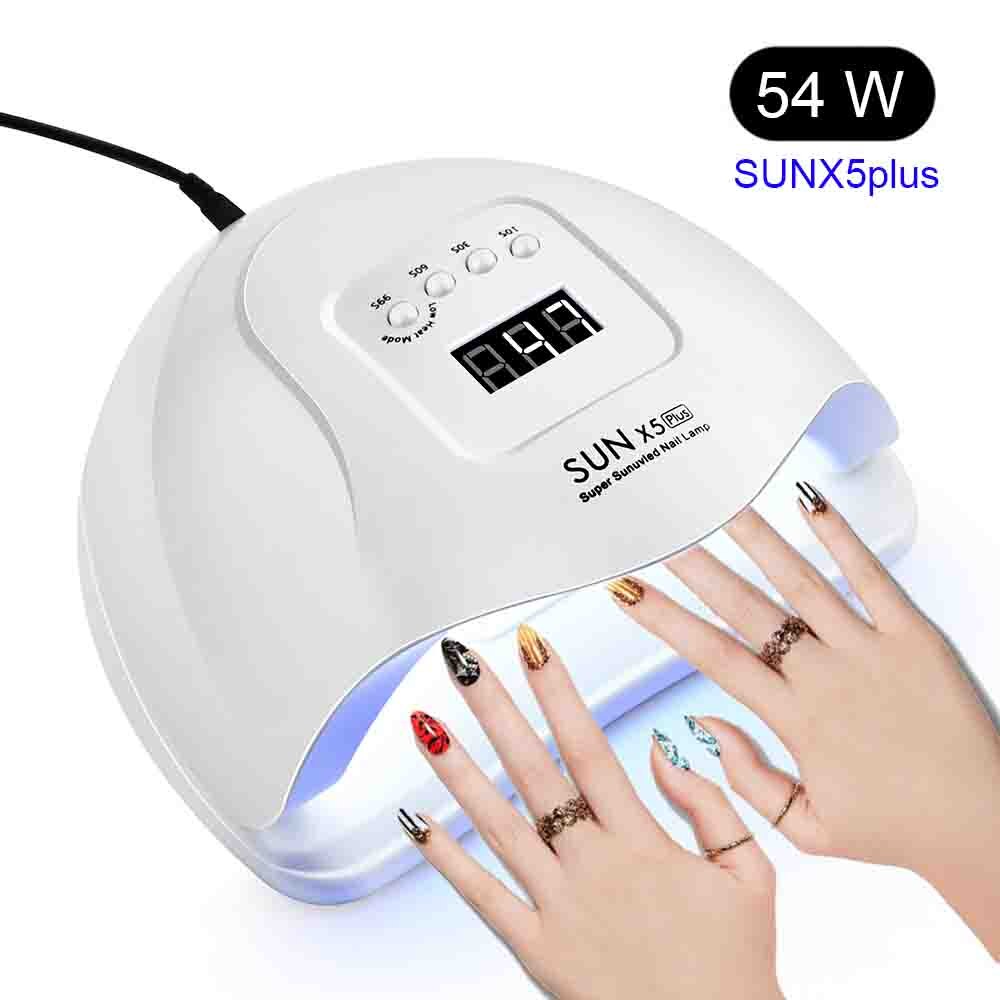 80W 2-In-1 Uv Led Nail Lamp & Nail Dust Collector Machine 36 Leds Nail Droger manicure Met Twee Krachtige Ventilator Nail Stofafzuiging: 54W SUNX5