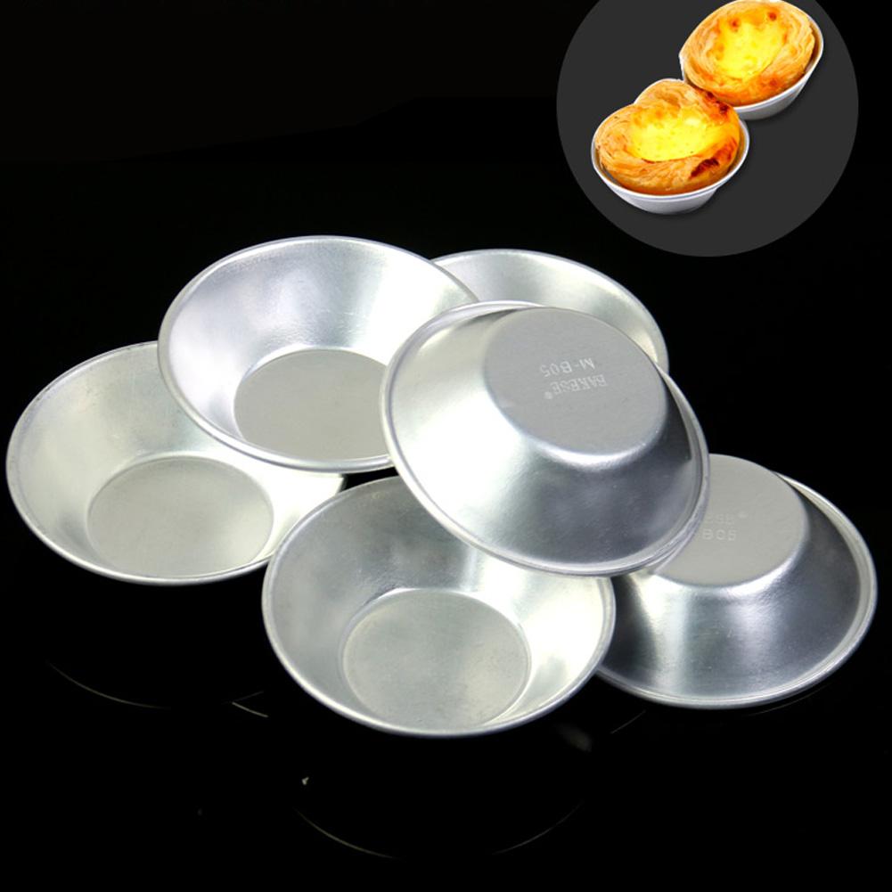 10 stuks eiertaartvorm aluminium cupcake cake koekjesvorm beklede vorm bakvorm ronde fruittaartvorm herbruikbare bakvorm