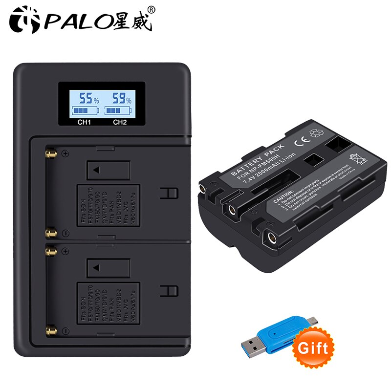 Sony Original NP-FM500H NP FM500H FM50 Kamera Batterie A57 A65 A77 A450 A560 A580 A900 A58 A99 A550 A200 A300 a350 A700 F717: 1PC und Ladegerät