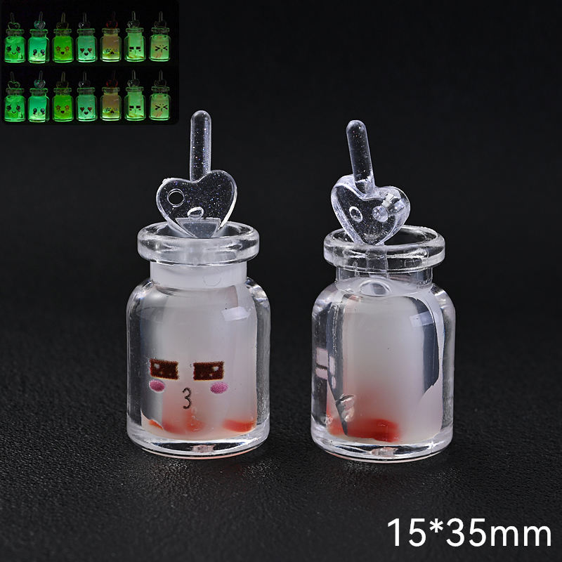 10Pcs Cute Colorful Milk Tea Milkshake Bottle Straw Acrylic Charms Drinks Beverage Pendant for Jewelry Making Necklace: Light Yellow Color