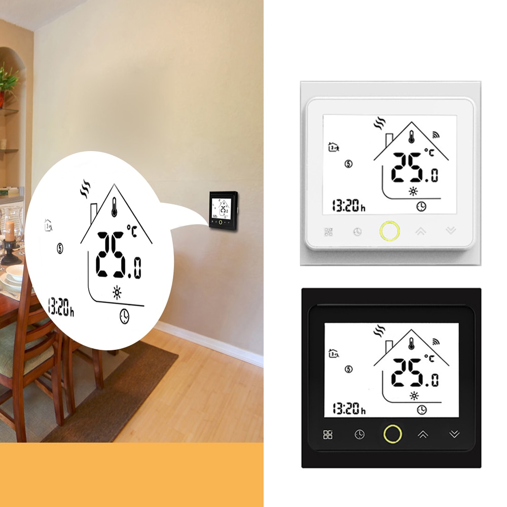 Smart termostat temperaturregulator til vand/el gulvvarme vand/gasfyr fungerer med alexa google home