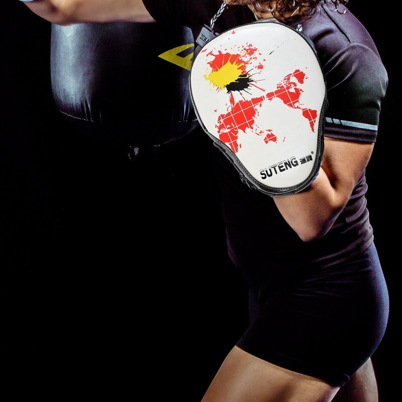 Suteng, almohadillas de boxeo negras Mma Muay Thai, Taekwondo Wushu Sanda, manoplas de entrenamiento, Karate Focus Target