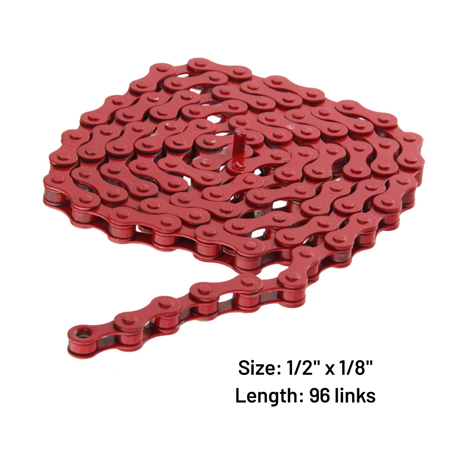 7 färger cykelkedja fixed gear track bmx single speed kedjor 1/2 '  x 1/8 '