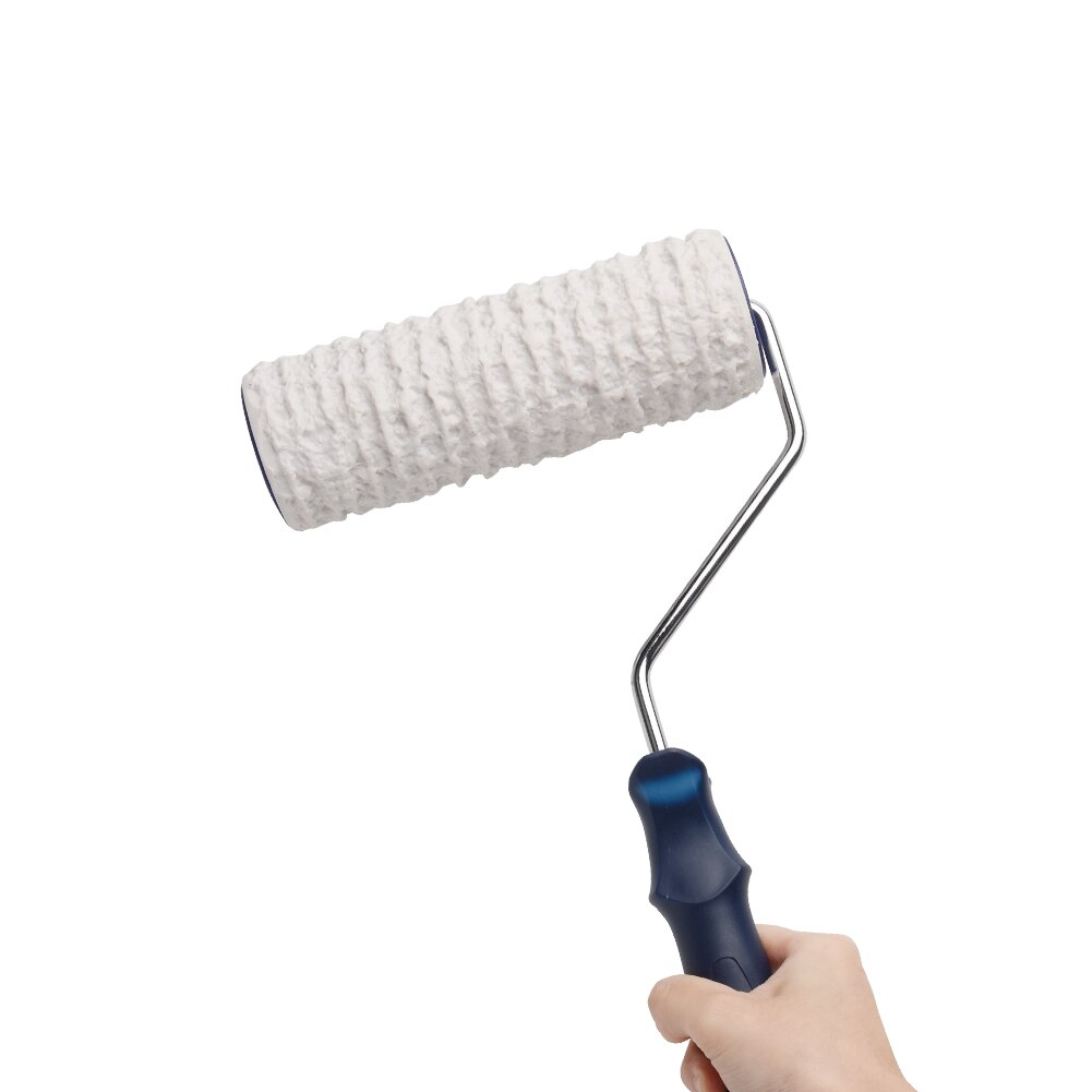 8inch Embossing Tool Accessories Patterned Paint Roller Brush Manual Wall Texture Office With Handle Rubber DIY