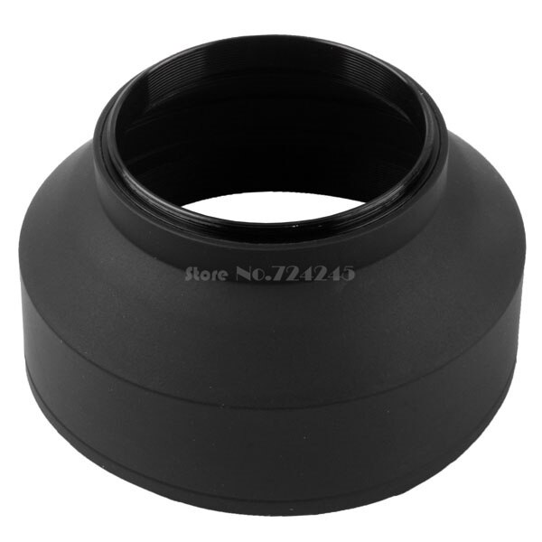 52mm 3-Stage Rubber 3-in-1 3-Stage Collapsible Rubber Lens Hood