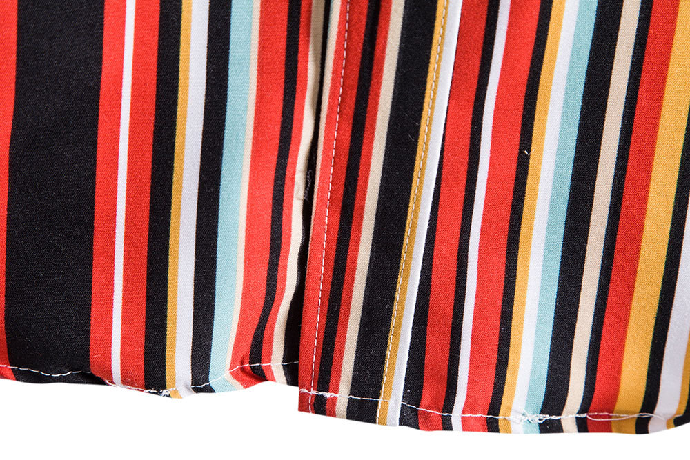Aloha-camisas de playa a rayas rojas para hombre, camisa hawaiana de manga corta, Hipster, para , vacaciones, ropa de playa