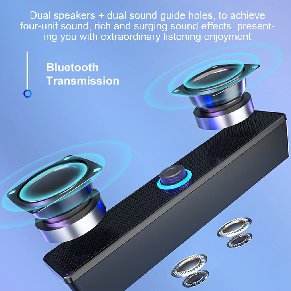 Home Theater TV Sound Bar Speaker Wired Wireless Bluetooth-compatible Surround Soundbar For PC TV Outdoor Speakers Remote