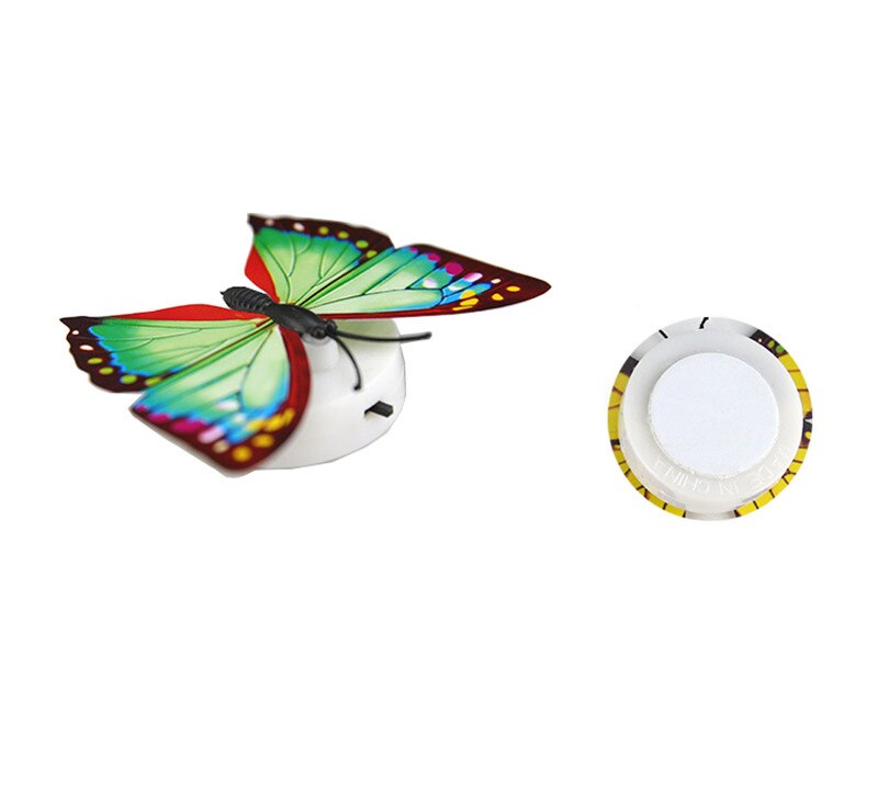Colorida cambiante lámpara de luz nocturna LED con forma de mariposa para hogar, habitación, mesa de , decoración de pared, espejo, decoración de Navidad: 1pc