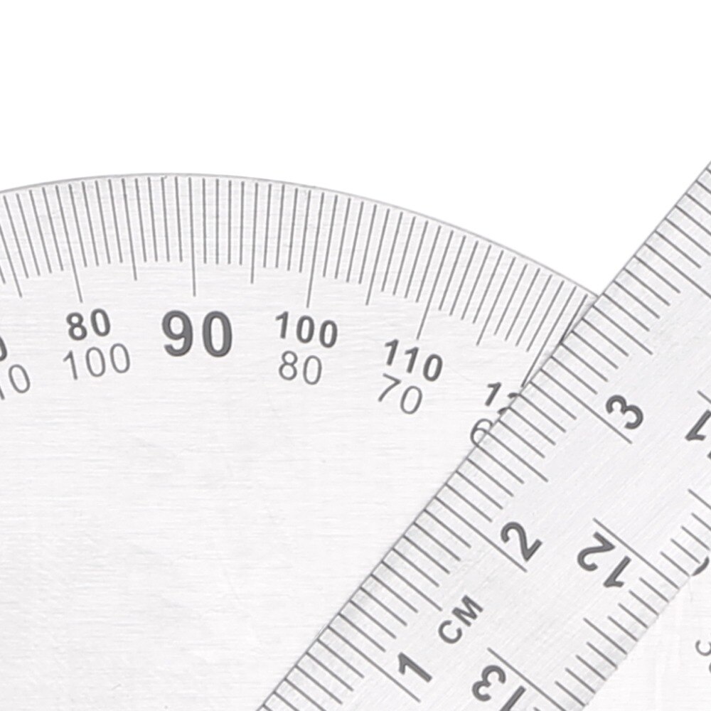 0-180 Degree Angle Ruler Round Head Rotary Protractor Adjustable Universal Stainless Steel Measuring Tool