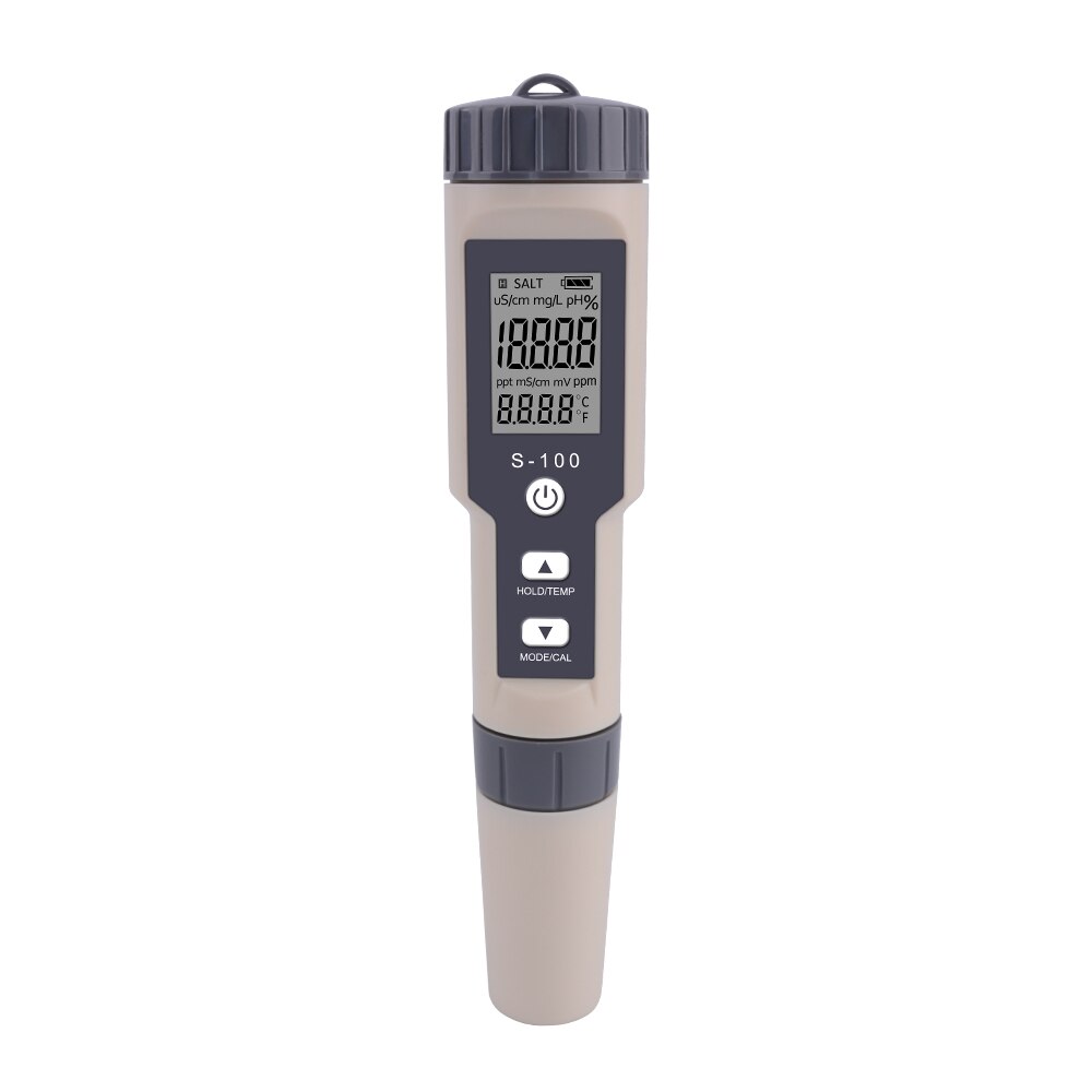 4 in 1 tds/ec/salinity/tem meter digital vandmonitor tester saltindholdstester til pools, drikkevand, akvarier, spa: S -100a