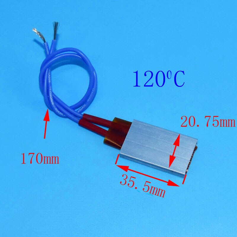 Calentadores Ptc de 12V, accesorios para secador de pelo, calentador de aire de 80/120/220 grados Celsius, 2 uds.