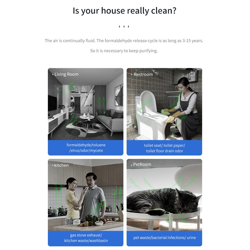 Ozone Air Purifier Negative Ions Air Cleaner Purifier Mini Deodorization Machine for Refrigerator Wardrobe Shoe Cabinet