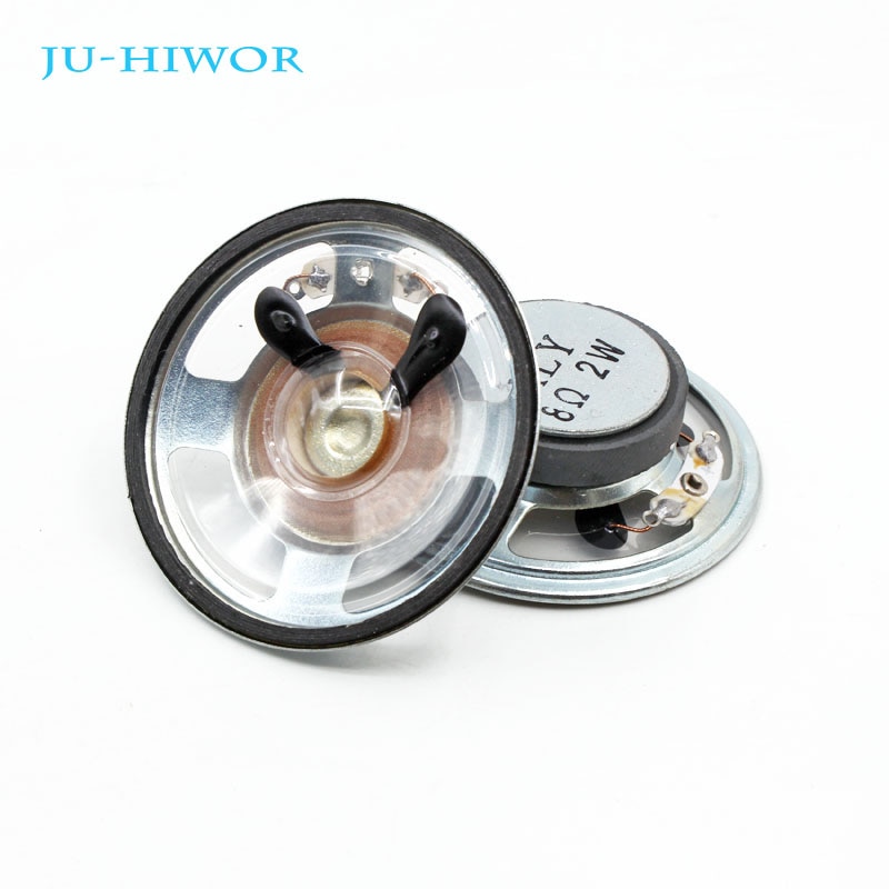 2 pièces 8R 2W haut-parleur étanche 57MM diamètre clair cône papier bouchon lumineux 32MM externe magnétique hauteur 17MM