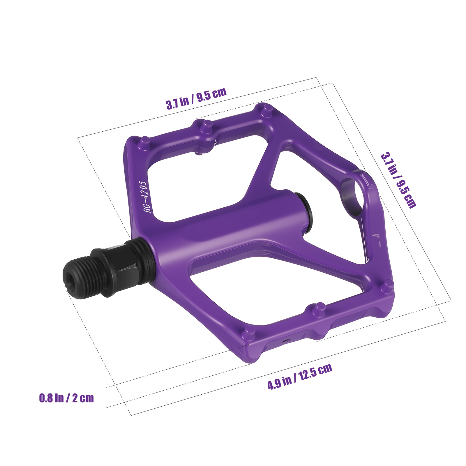 Pedais de pedal de liga de alumínio para bicicleta mountain bike clipes substituição alumínio roxo