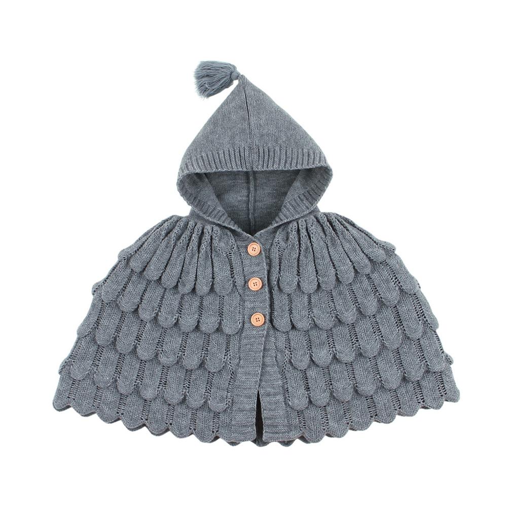 Toddler Kids Baby Girls Boys Autumn Winter Sweater Warm Coat Knit Outwear Hooded Jacket Children Clothes