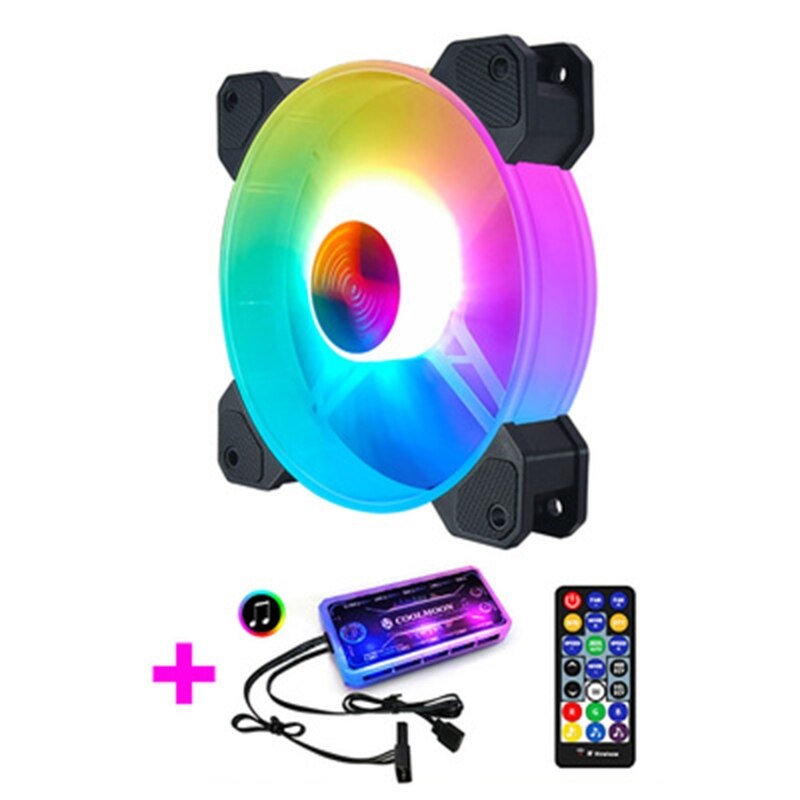 Computer PC Fan Aura Sync Support Adjust RGB Cooling Fan 120mm Silent Control Computer Cooling RGB Case Fans: A