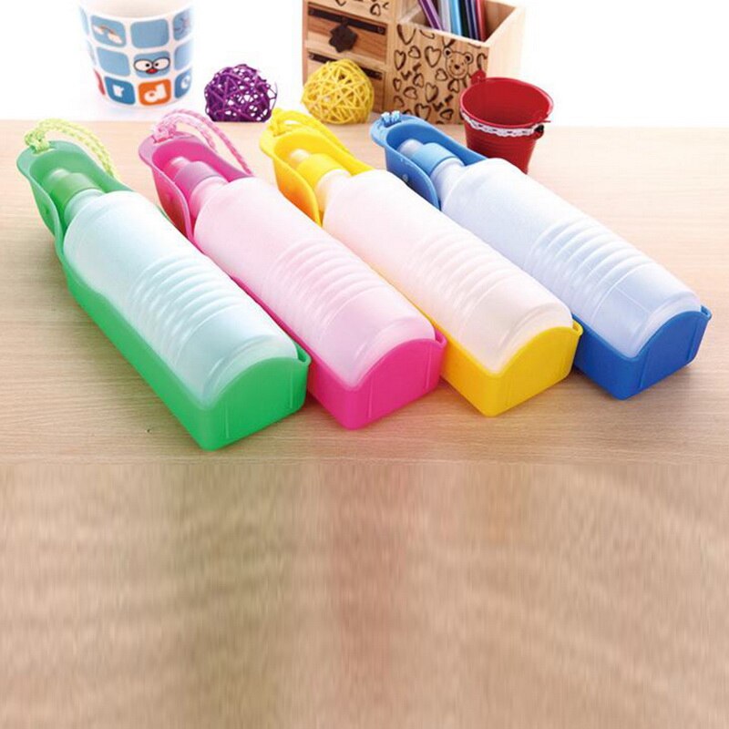 Pet Dog Water Bottle 250ml Folding Drinker Plastic Portable Water Bottle Pets Outdoor Travel Drinking Water Feeder bowl for dogs