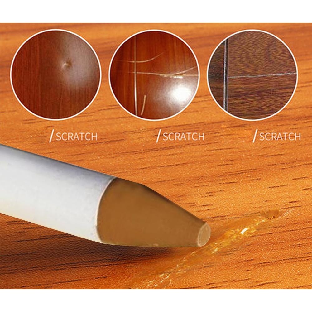 6 teile/satz Holzmaserung Farbe Reparatur Stift Marker Papier Gewickelt Wachs Stöcke kratzen aus Farbe Farbe Stift für Möbel Boden kratzen