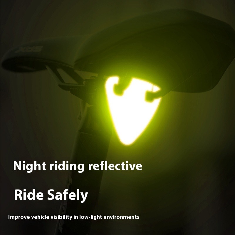 Bicycle Reflective Tail Light Night Riding Reflective Warning Sticker Safe Cycling Lamp MTB Raod Rear Light Bicycle Accessories