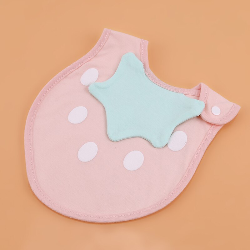 Baby slabbers aardbei katoen waterdicht baberos bebes bandana slab handdoek 2 lagen peuter lunch slabbetjes handdoek boerendoek voor 0-3t