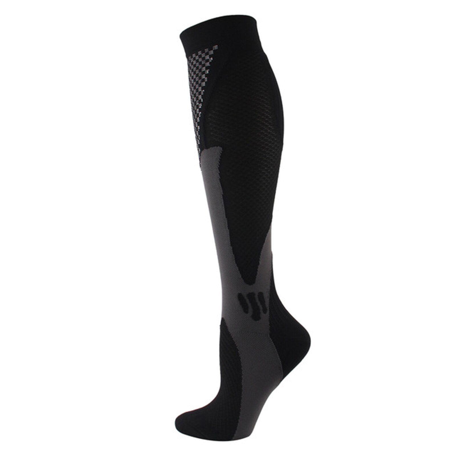 Sports Compression Socks for Men and Women, Outdoor Sports Socks for Crawl, Rope Climbs and Half Marathons: Black / M