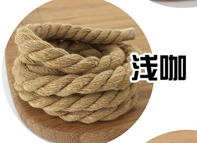 8mm drei-strang farbe baumwolle seil twist bündel seil kordelzug seil tasche dekorative seil diy zubehör: light coffee