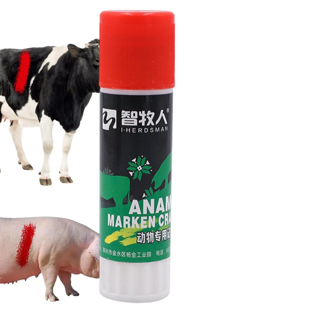 Lápiz para marcar crayones de cerdo y ganado, marcadores de cría de animales: Rojo