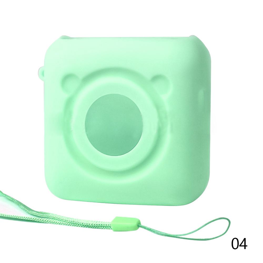 PeriPage A6 Thermal Printer Silicone Case with Strap Anti-Dust Anti-Shock Anti-Scratch Protect Case: Green