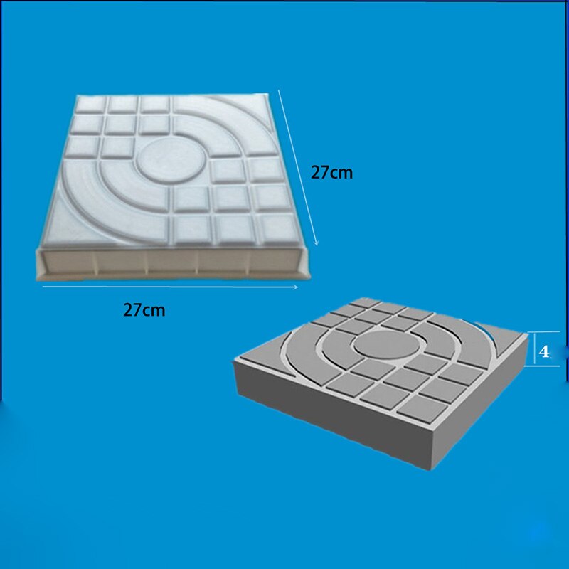 DIY Vierkante Tuinpad Beton Plastic Brick Mold Bestrating Propyleen Bestrating Loopbrug 27x27x4 cm Tuin Gebouwen accessoires