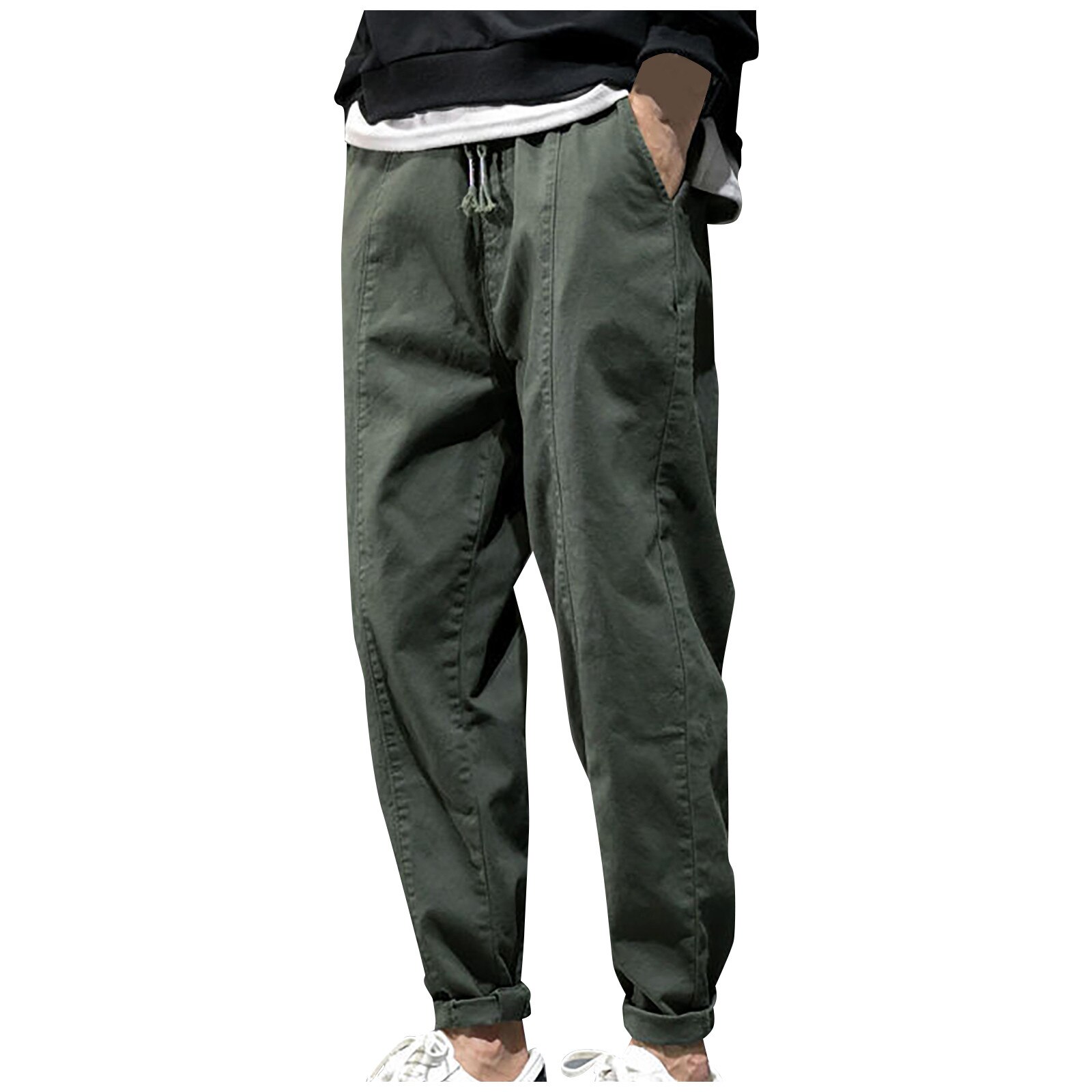 Male Casual Pants Jeans Men's Casual Plus Size Loose Pure Color Sports Long Sweatpants Pents Loose Baggy Hiphop pants