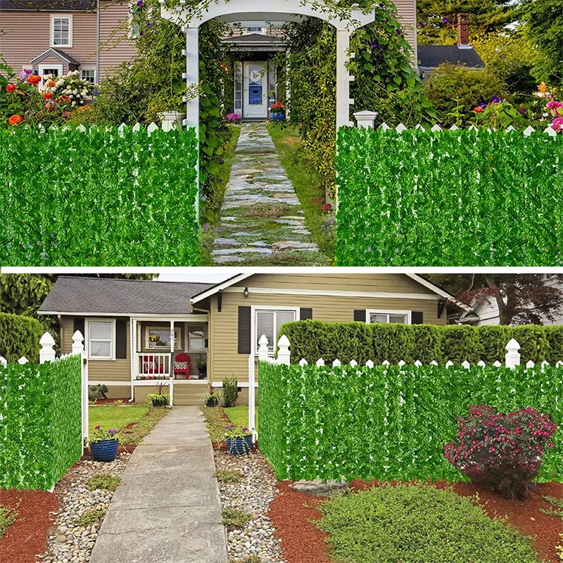 50X300cm Kunstmatige Klimop Hedge Groen Blad Hek Panelen Faux Privacy Hek Scherm voor Thuis Outdoor Tuin balkon Decoratie