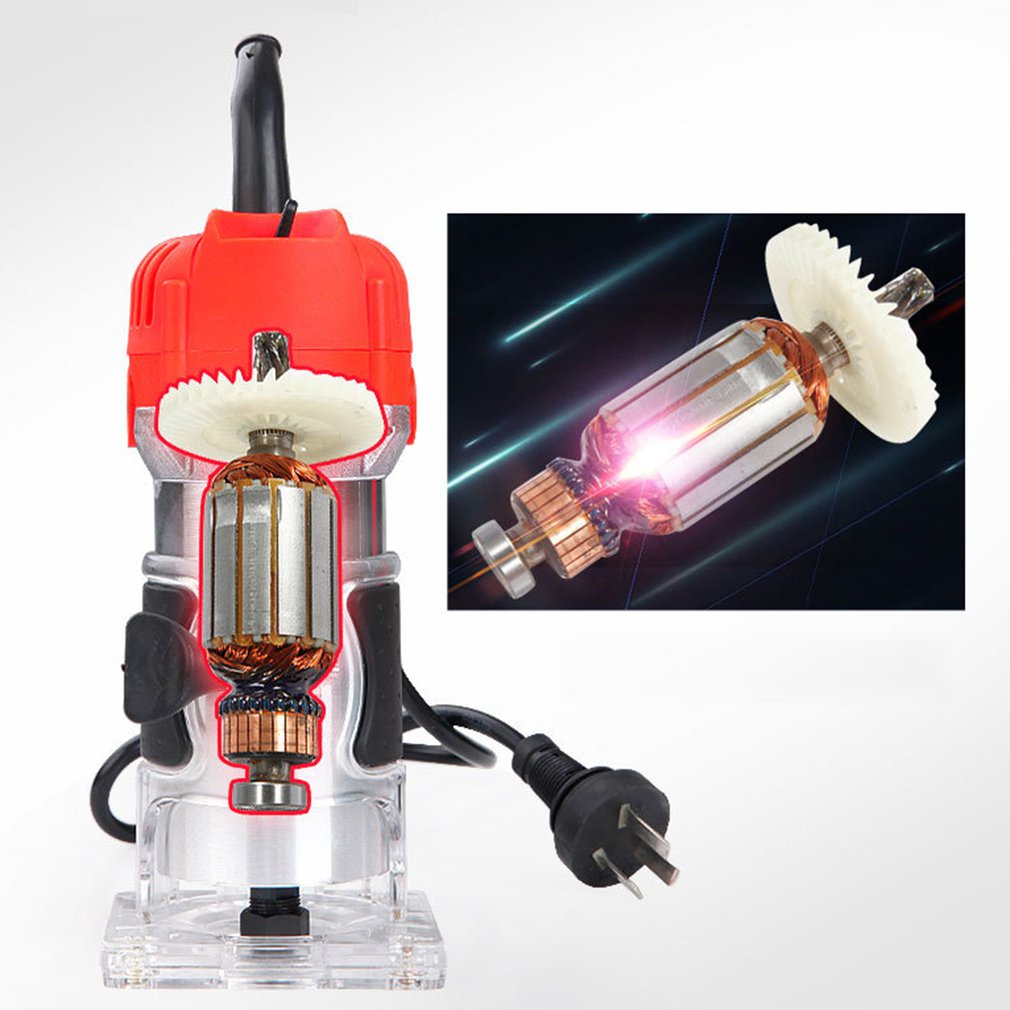 850W 33000rpm Woodworking Electric Trimmer Router Edge Wood Clean Cuts Power trim router Lathe Live Center Taper Tool