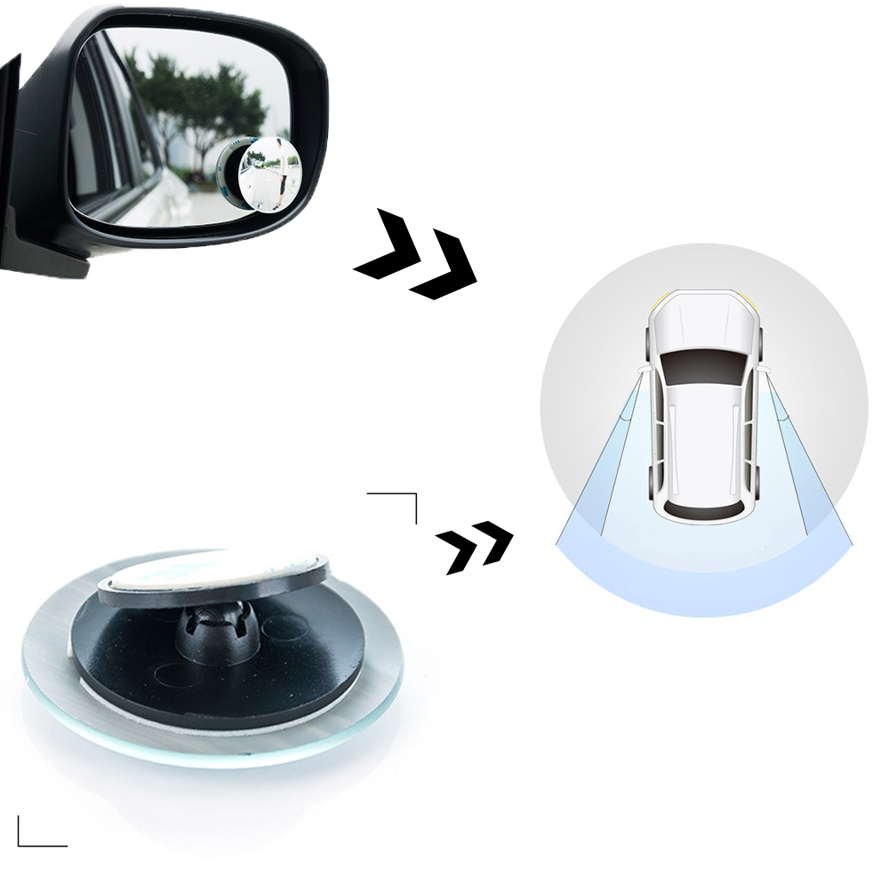 1pc 360 Degree Blind Spot Mirror Adjustable Car Rearview Convex Mirror for Car Reverse Wide Angle Parking Mirror Car Accessories