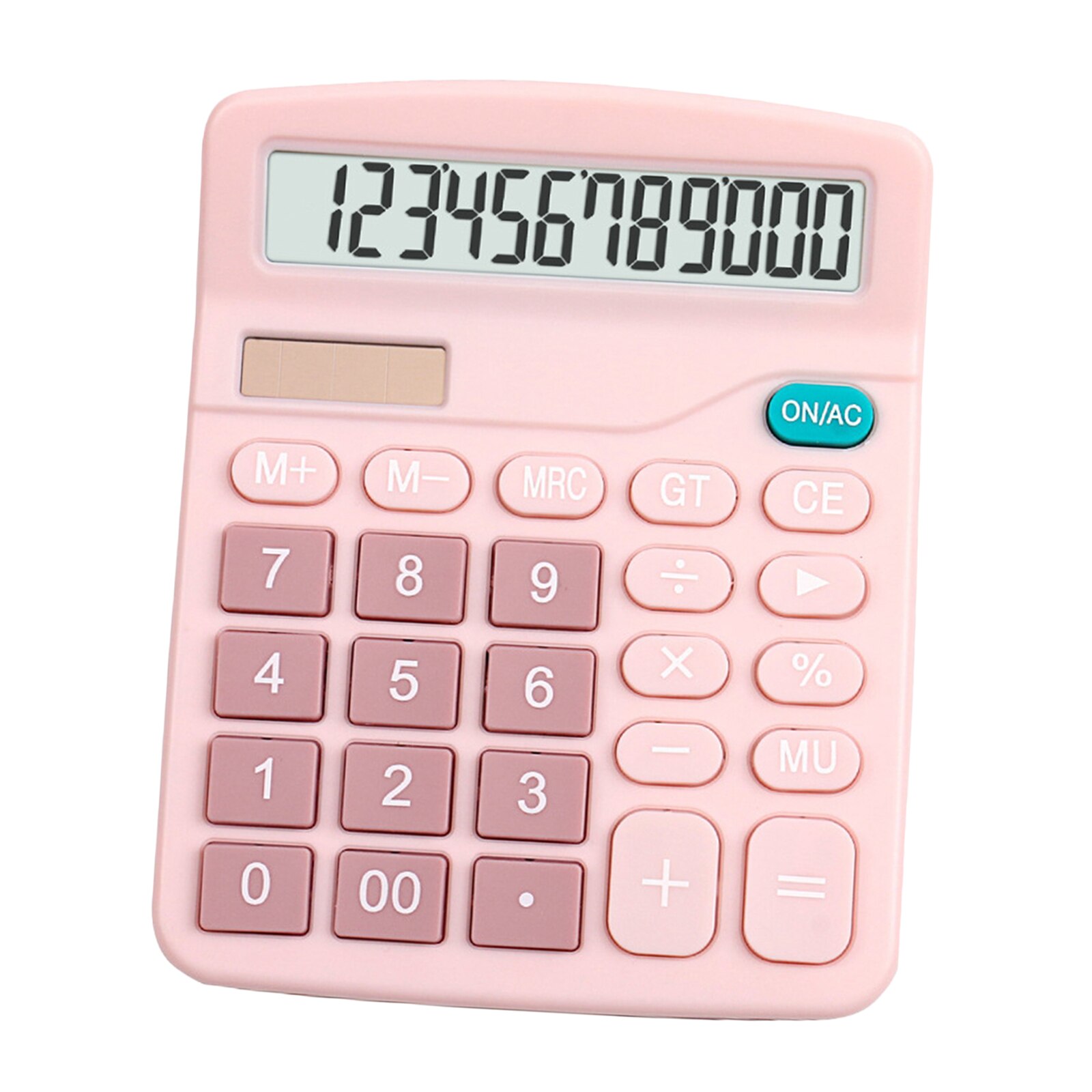 Office Handheld Desktop Calculator Dual Solar Power Business Accounts Pink