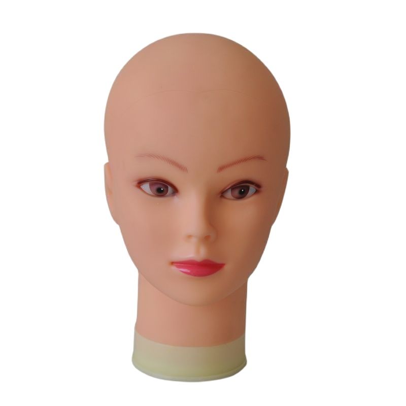 55cm Bald Mannequin Head With Black Table Stand Female Maniquin Head For Wig Making Hat Display Maniqui Wig Stand