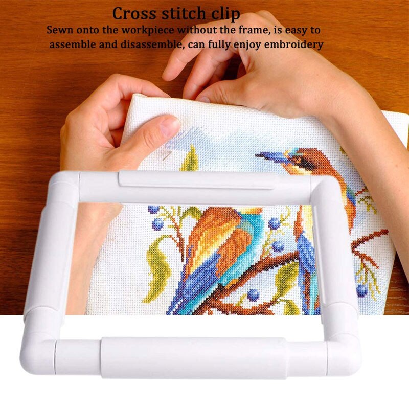 Plastic Embroidery Frame Quilting Frame Sewing Tools Handhold Square Rectangle Shape Hoop DIY Cross Stitch Craft Tool
