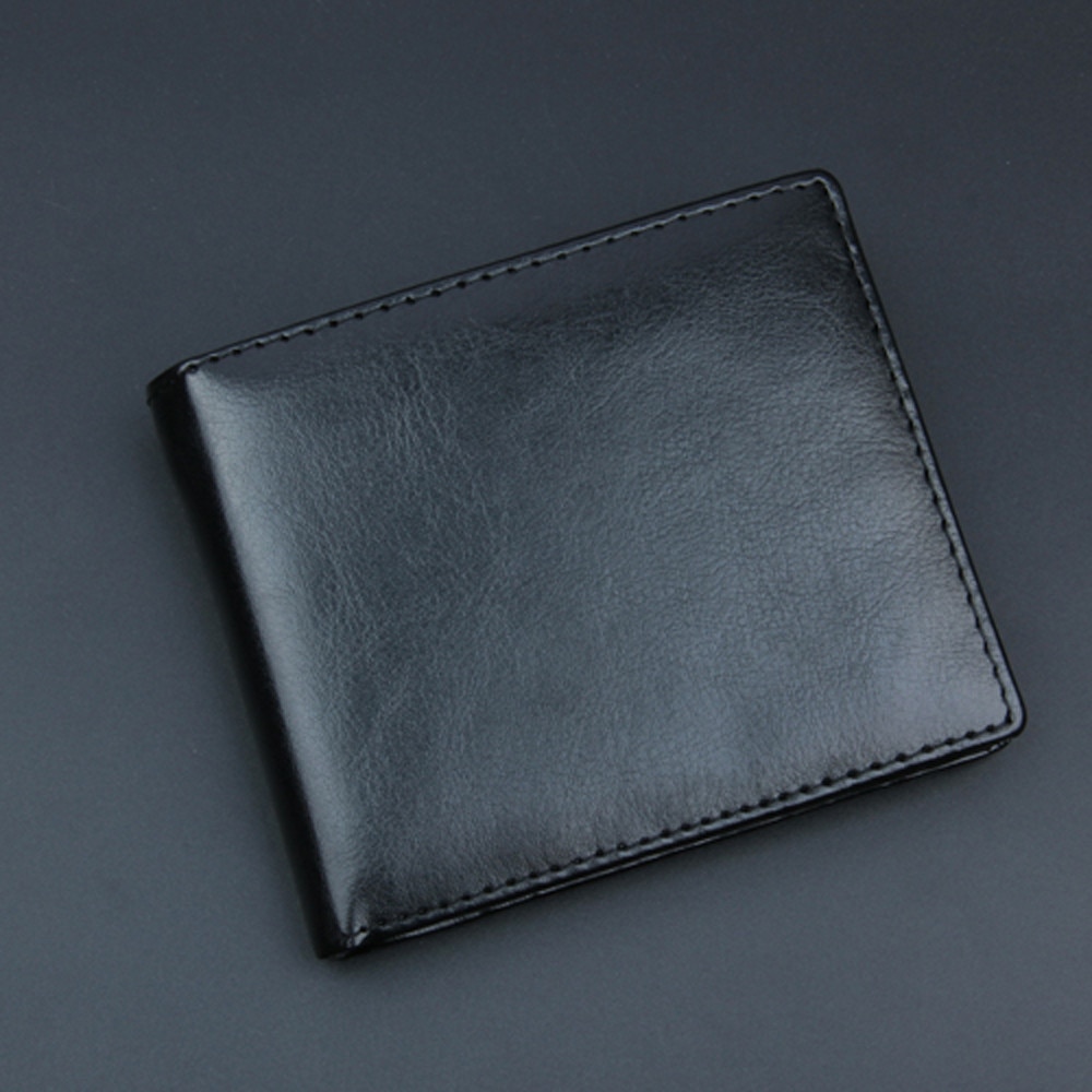 Heren Portemonnee Lederen Solid Slim Portefeuilles Mannen Pu Leather Bifold Korte Credit Card Houders Portemonnees Zakelijke Portemonnee Mannelijke