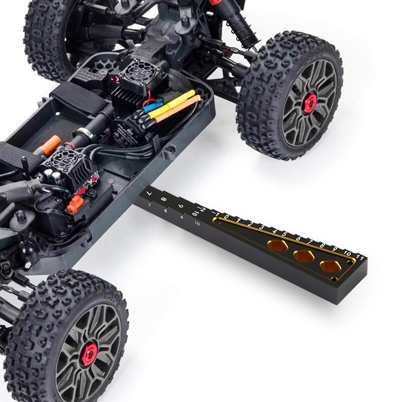 Regla de ajuste de coche RC, herramienta de medición de altura de vehículo, regla de Metal, aleación de aluminio