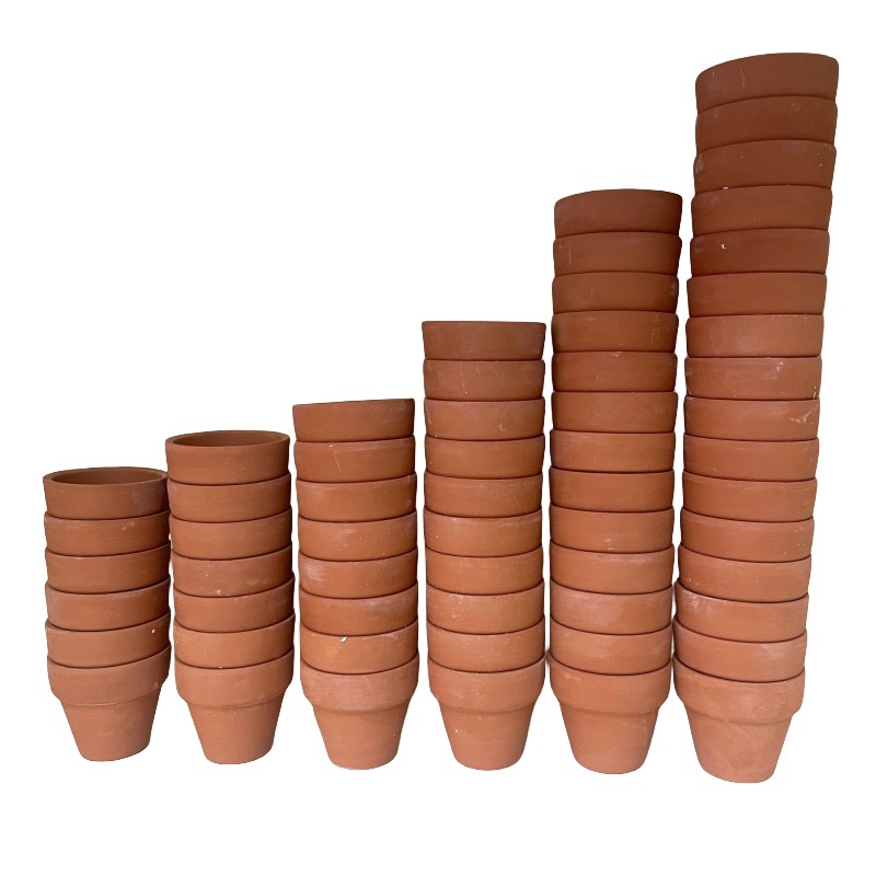 60 uds Mini maceta de terracota de 1,8 ", macetero de cerámica de arcilla, macetas de terracota para vivero de flores de Cactus, con orificio de drenaje, recuerdo de boda
