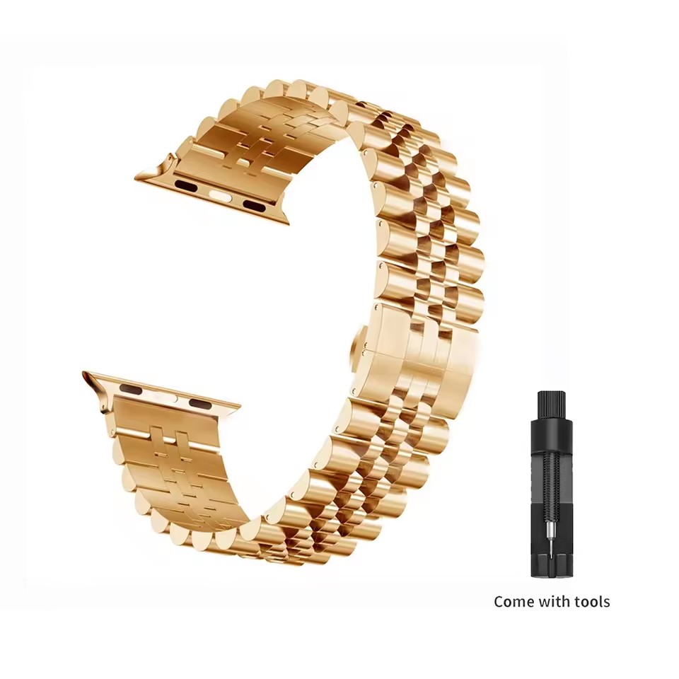 Stalen horlogeband voor Apple Watch Ultra Band ultra 49 mm 40 mm 44 mm Metaal 38 mm 42 38 IWatch-serie 10 9 8 7 6 SE 5 4 45 mm 46 mm: Beige / 14mm