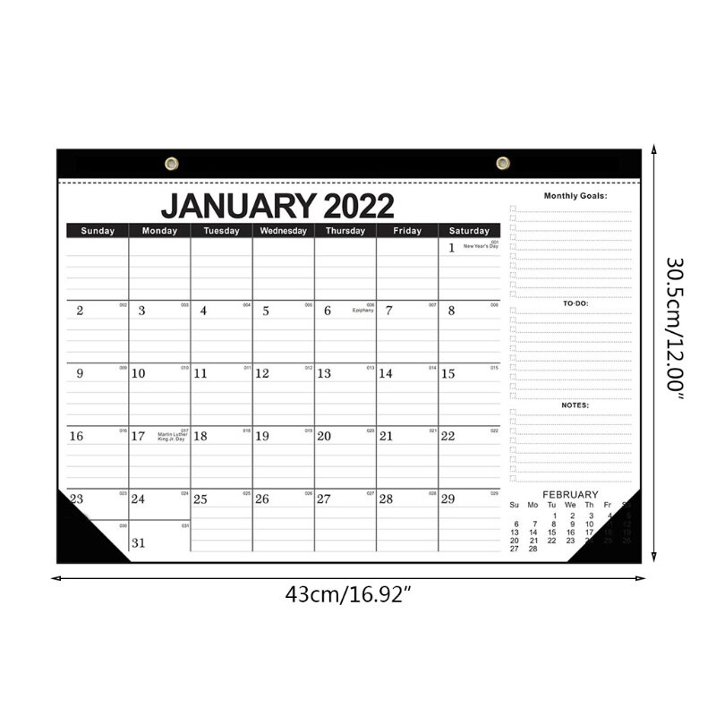 R9UA 2022-202 3 Muur Kalender Planner Met Te Doen Lijst Julian Datum Decoratie Flipping Kalender Gevoerd Dagelijks blokken Voor Kantoor