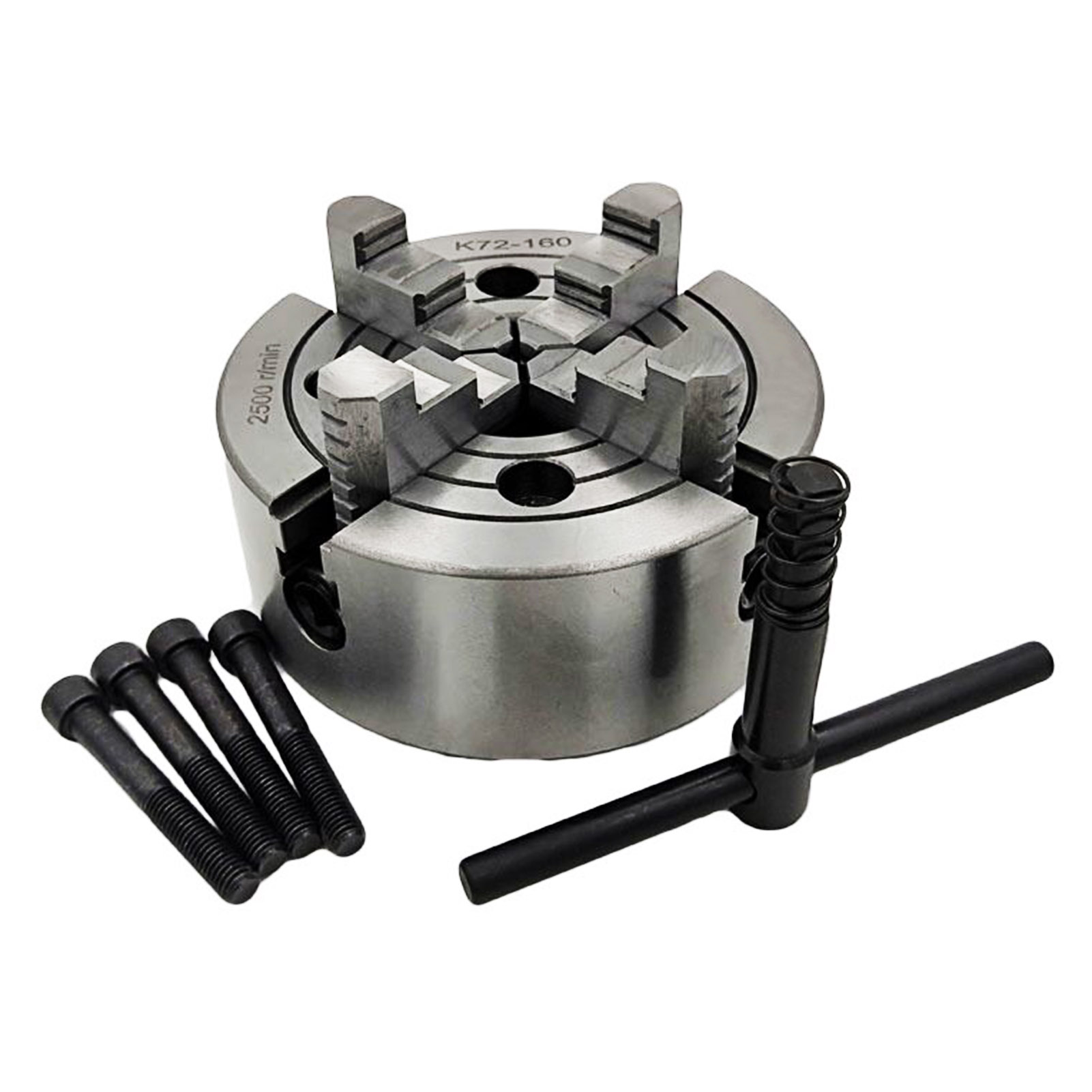 4 Jaw Lathe Chuck 8 Inch 2500R/Min Independent Reversible Jaw Lathe Chuck Self-centering Lathe Drilling Part Turning Accessories
