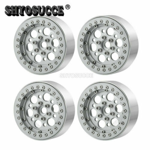 Jante RC Beadlock 4pcs 1,9 pouces RC Beadlock Jantes Moyeux de roue en alliage d'aluminium pour