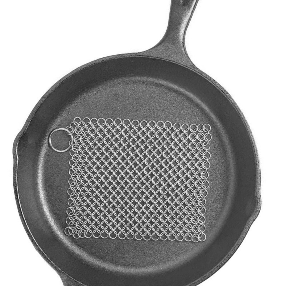 Stainless Steel Chainmail Baking Cover for Skillets Grill Pans Roast Beef Pork Lamb Home Cookware BBQ Tools Kitchen Accessories