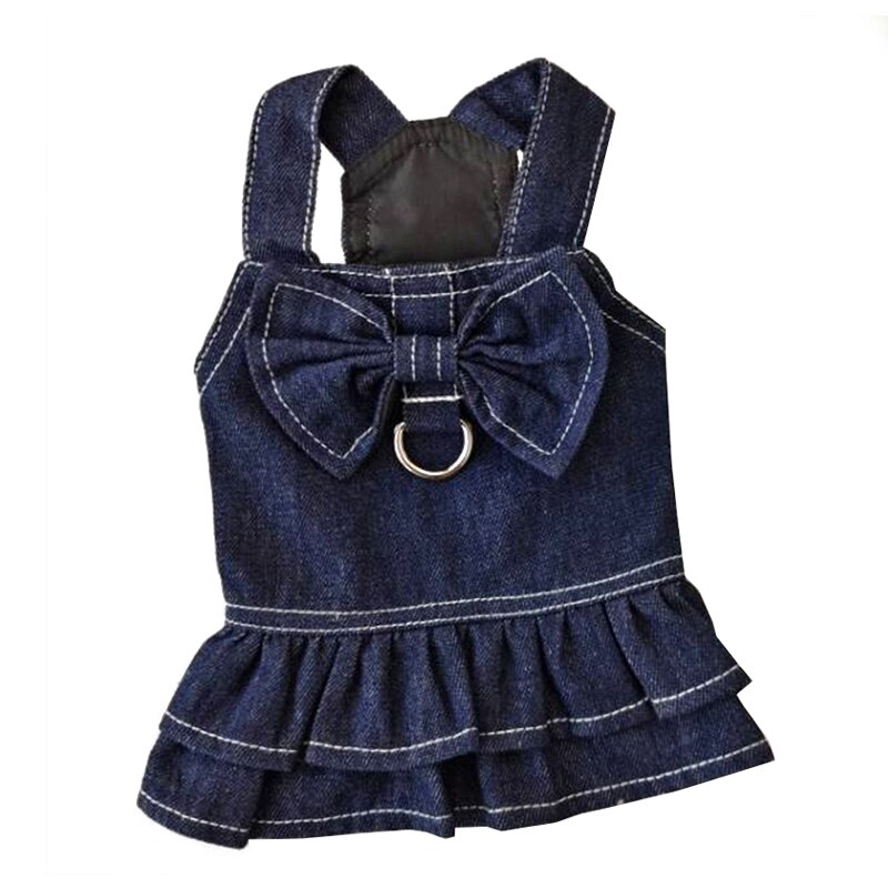 Huisdier Kleding Kleine Hond Jurk Strik Leuke Denim Rok Comfortabele Zachte Handelbaar Jas Mode Mooie Vest Chihuahua Yorkshire: slip dress / Xxl