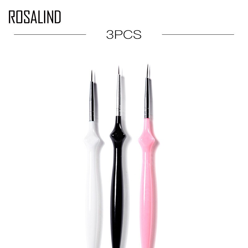 Rosalind neglebørste 20 stk/sæt neglebørster sæt prikker maling tegning neglekunst værktøj polish pensel pen negle manicure: N5100