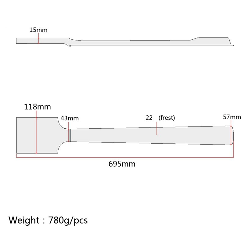 Electric Guitar Neck Paddle Head Rosewood on Maple 22 Frets Dot Inlay Unfinished Diy Parts
