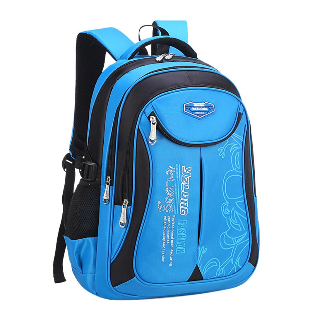 Primary Students Schoolbag Big Capacity Children Backpack Bag Reduce the Burden of Books Waterproof Pack for Teenager Girls Boys: Blue S