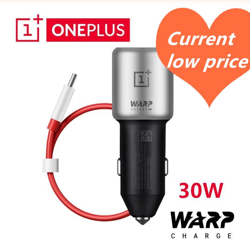 OnePlus Warp Car Charger 30W Original 7 pro Charger EU UK Input 12V 24V 4.5A Output 5V 6A Max For OnePlus 7 /7 Pro/ 7T /7T pro