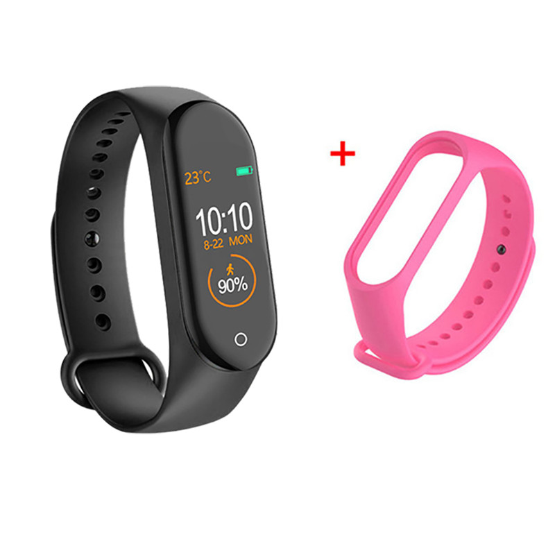 M4 Smart bracelet Watch band 4 Fitness Tracker Sport Heart Rate Blood Pressure Smartband Monitor Health Wristband PK M3 band 4: Black with strap 4